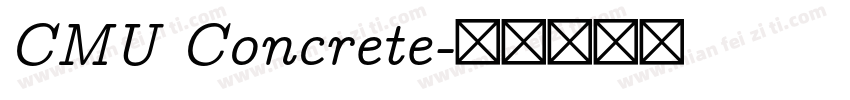 CMU Concrete字体转换
